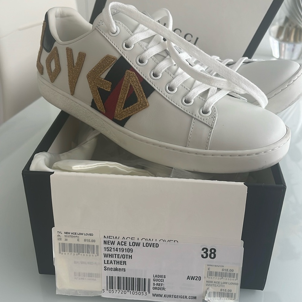 Gucci sneakers, only worn once, pristine condition.